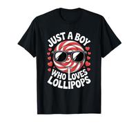 Just a Boy Who Loves Lollipops Candy Sweets Lover Kid Boy Camiseta