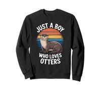 Just A Boy Who Loves Otters Animal Fan Niños Niños Nutria Sudadera