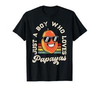 Just a Boy Who Loves Papayas Papaya Fruit Boys Kds Camiseta