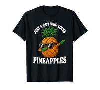Just a Boy Who Loves Pineapples Pineapple Dabing Boys Kds Camiseta