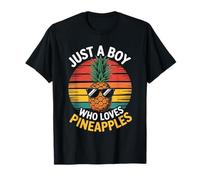 Just a Boy Who Loves Pineapples Pineapple Lover Boys Kds Camiseta