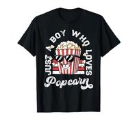 Just a Boy Who Loves Popcorn Popcorns Teen Boys Toddler Kid Camiseta