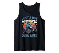 Just a Boy Who Loves Quad Bikes Regalo Divertido Niño Quad Camiseta sin Mangas