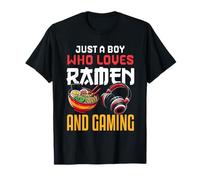 Just A Boy Who Loves Ramen & Gaming Manga Otaku japonesa Camiseta