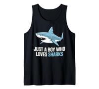 Just A Boy Who Loves Sharks Niños Niños Amante de los Tiburones Camiseta sin Mangas