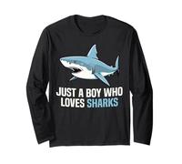 Just A Boy Who Loves Sharks Niños Niños Amante de los Tiburones Manga Larga
