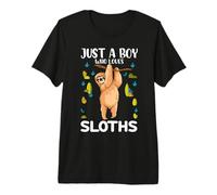 Just A Boy Who Loves Sloths Funny Sloth Lovers Camiseta Premium