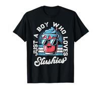 Just a Boy Who Loves Slushies Cool Fun Summer Slushy Drink Camiseta