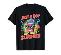 Just a Boy Who Loves Slushies Cool Fun Summer Slushy Drink Camiseta