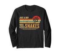 Just A Boy Who Loves Snakes Retro Reptiles Funny Snakes Manga Larga
