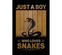 Just A Boy Who Loves Snakes Vintage Notebook For Men And Kids: Snakes Composition Notebook Journal With Matte Effect Cover .... Wide Ruled Lined Paper 6x9 inches, 120 Pages.
