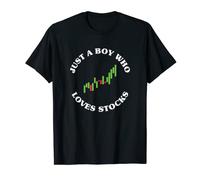 Just a Boy Who Loves Stocks Cool Stocks Investor Camiseta