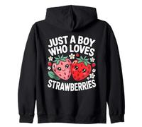 Just A Boy Who Loves Strawberries Cute Art Sudadera con Capucha