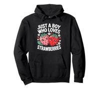 Just A Boy Who Loves Strawberries Cute Art Sudadera con Capucha