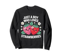 Just A Boy Who Loves Strawberries Fun Sudadera
