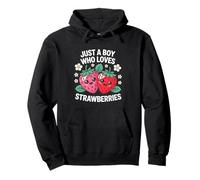 Just A Boy Who Loves Strawberries Fun Sudadera con Capucha