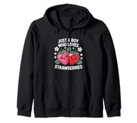 Just A Boy Who Loves Strawberries Fun Sudadera con Capucha
