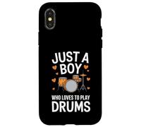 Just a Boy Who Loves to Play Drums Carcasa para iPhone X/XS
