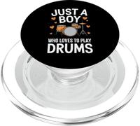 Just a Boy Who Loves to Play Drums PopSockets PopGrip para MagSafe