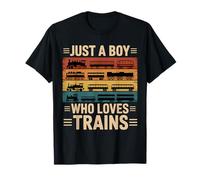 Just A Boy Who Loves Trains Lover Ferrocarril Steam Locomotora Camiseta