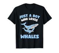 Just A Boy Who Loves Whales Ocean Kids Baby 5T 4T Camiseta