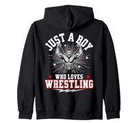 Just A Boy Who Loves Wrestling Boys Niños Chico Luchador Sudadera con Capucha
