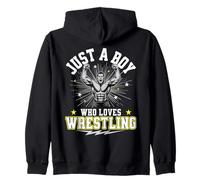 Just A Boy Who Loves Wrestling Boys Niños Chico Luchador Sudadera con Capucha