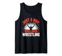 Just A Boy Who Loves Wrestling Design Camiseta sin Mangas
