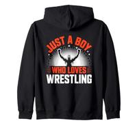 Just A Boy Who Loves Wrestling Design Sudadera con Capucha