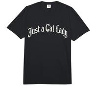 Just A Cat Lady Gótico Amante de los Gatos Felino Humor Cita Comfort Colors Adult Heavyweight T-Shirt