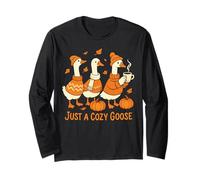 Just A Cozy Goose Halloween Tonto Divertido Manga Larga