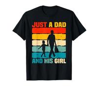 Just A Dad And His Girl Daddy Día del Padre Orgullosa Familia Niños Camiseta