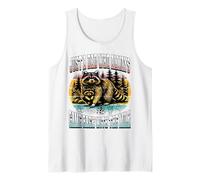 Just a Dad who always came back racoon Father's day Camiseta sin Mangas