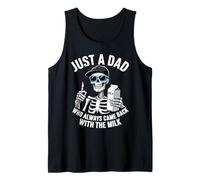 Just a Dad Who Always Came Back Skeleton Día del Padre Papá Camiseta sin Mangas