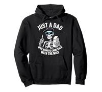 Just a Dad Who Always Came Back Skeleton Día del Padre Papá Sudadera con Capucha