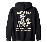 Just A Dad Who Always Came Back With The Milk Humor Papá Sudadera con Capucha