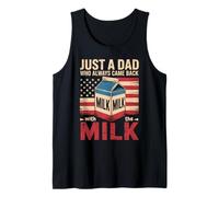 Just A Dad Who Always Came Back with The Milk Humor Paterno Camiseta sin Mangas