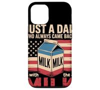 Just A Dad Who Always Came Back with The Milk Humor Paterno Carcasa para iPhone 12/12 Pro