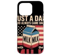 Just A Dad Who Always Came Back with The Milk Humor Paterno Carcasa para iPhone 16 Pro
