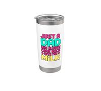 Just A Dad Who Always Came Back With The Milk Vaso térmico de acero inoxidable de doble pared