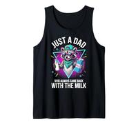 Just A Dad Who Came Back with The Milk Funny Raccoon Camiseta sin Mangas