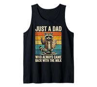 Just A Dad Who Came Back with The Milk Funny Raccoon Camiseta sin Mangas