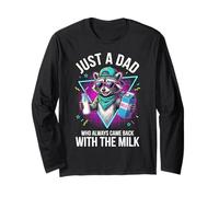 Just A Dad Who Came Back with The Milk Funny Raccoon Manga Larga