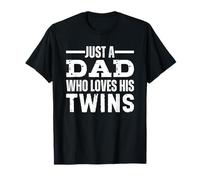 Just a Dad Who Loves His Twins Father's Day Camiseta