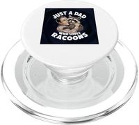 Just A Dad Who Loves Racoons Funny Vintage Día del Padre para Hombre PopSockets PopGrip para MagSafe