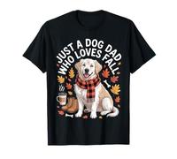 Just a Dog Dad Who Loves Fall Season Proud Dog Dad Pumpkins Camiseta