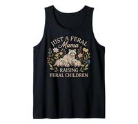 Just A Feral Mama Raising Feral Children Camiseta sin Mangas