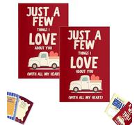Just a Few Things I Love About You - Libro de regalo en blanco, libro de relleno romántico para parejas con instrucciones guiadas y espacio para fotos, diario de recuerdos, regalo de aniversario y día