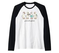 Just a Fitness Goose Funny Fitness Goose Workout Goose Gym Camiseta Manga Raglan