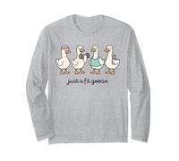 Just a Fitness Goose Funny Fitness Goose Workout Goose Gym Manga Larga